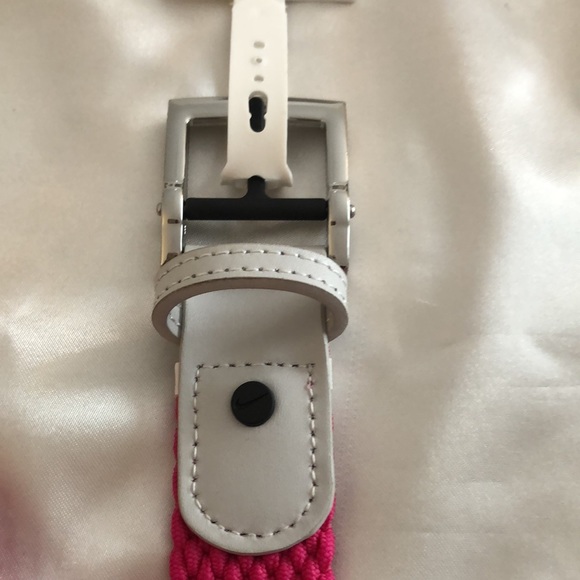 Nike Womens Stretch Woven Belt Pink Leather Trim Size S NWT main image 7